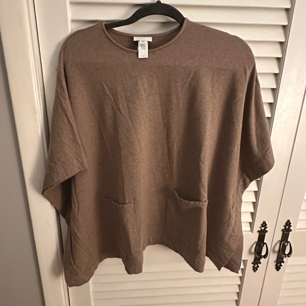 Pure Jill (J. Jill) cozy Tan Short Sleeve Top